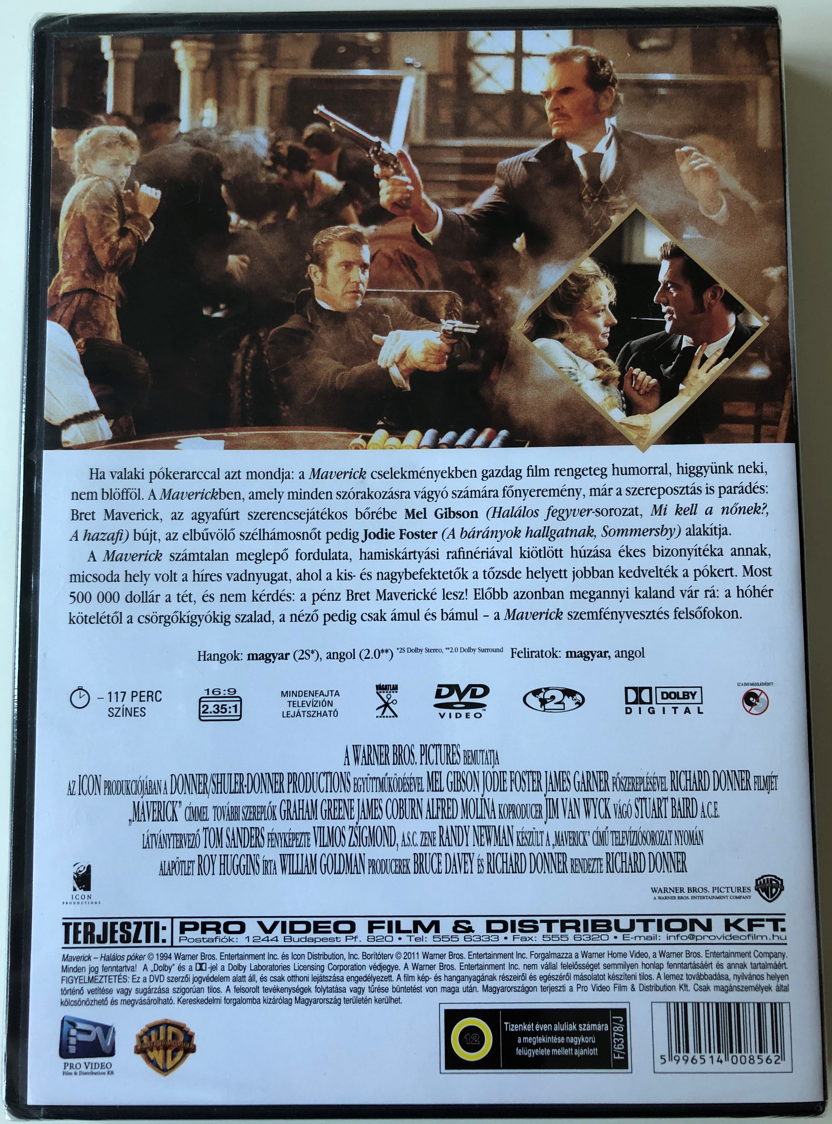 Maverick - Halálos Póker DVD 1994 Maverick  1